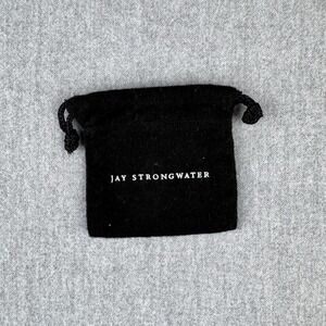 Vintage Jay Strongwater Black Velvet Jewelry Pouch Dust Bag Drawstring